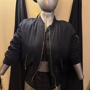 Charlotte Russe Midnight Blue Bomber Jacket